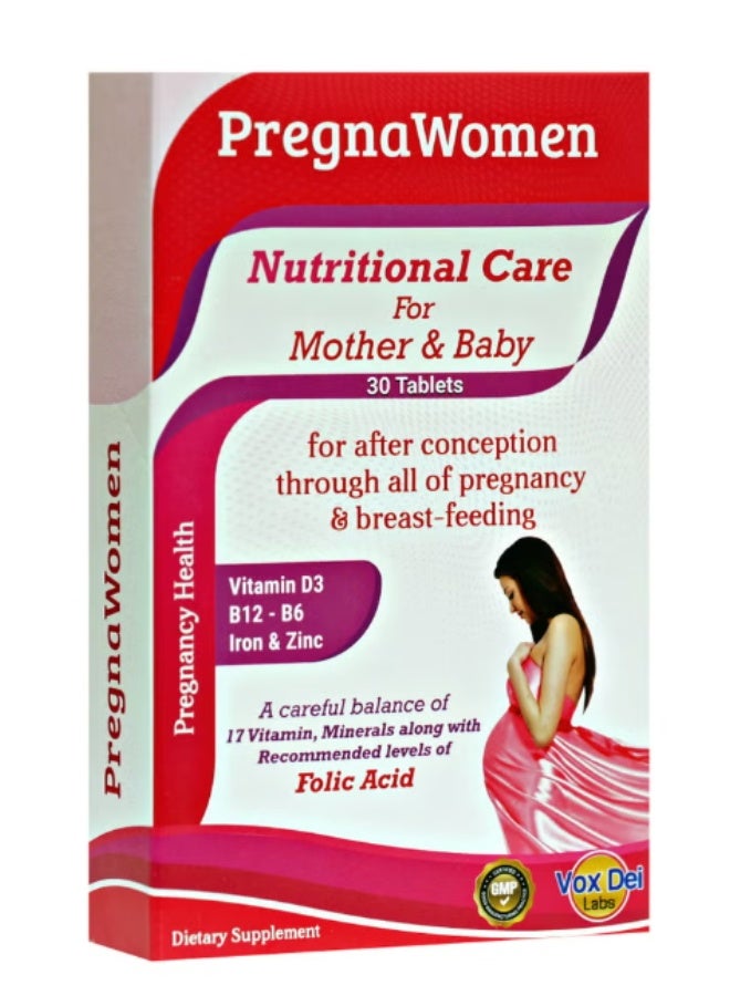 PregnaWomen Nutritional Care For Mother & Baby 30 Tablets